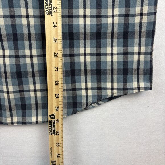 Vintage Big Mac Workwear Button Up Shirt Mens XL Plaid Long Sleeve Blue Pockets - Picture 6 of 7